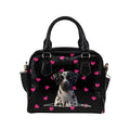 Dalmatian Zip Hearts Shoulder Handbag