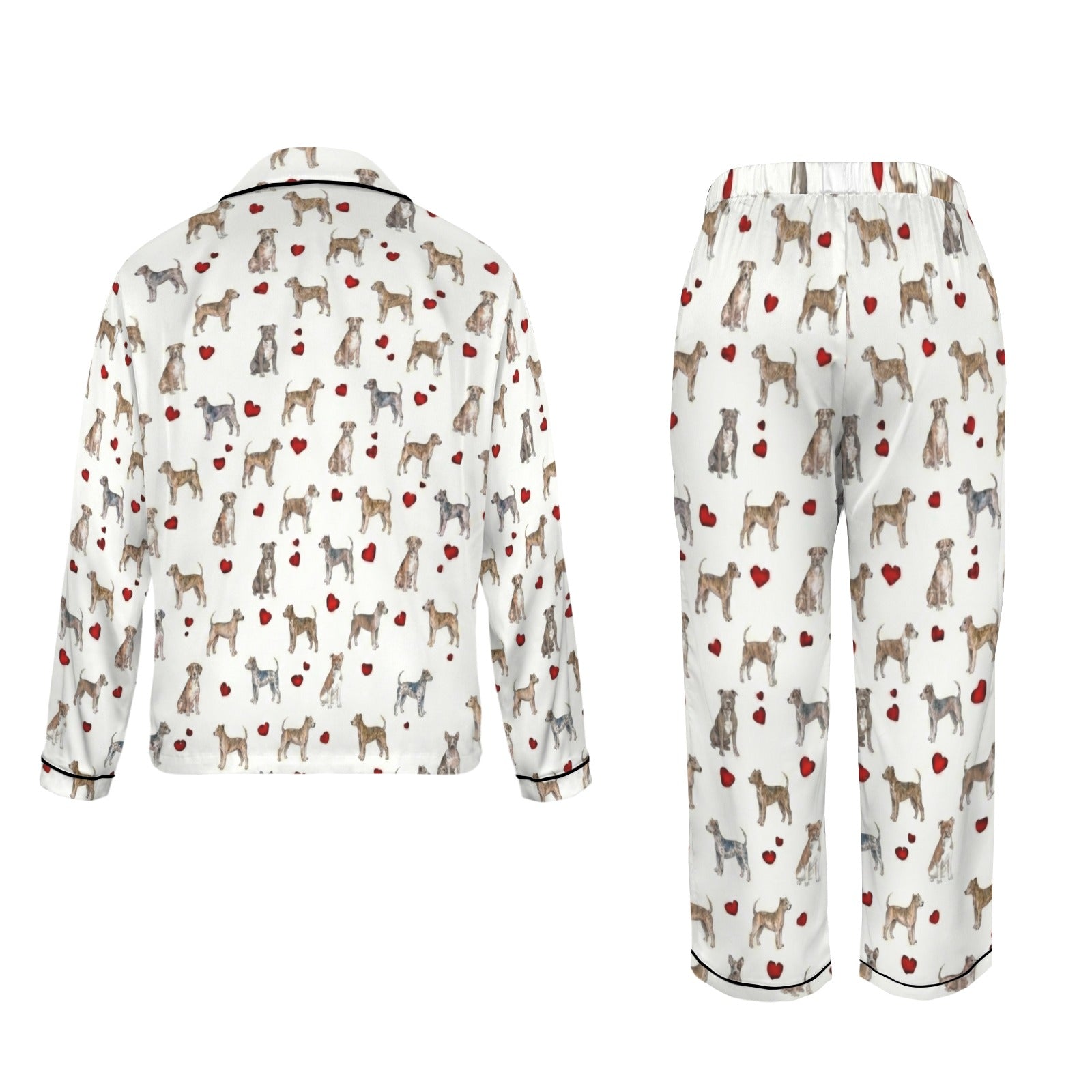 American Staffordshire Terrier Women's Long Sleeve Satin Pajama Set