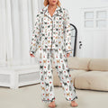 Alaskan Klee Kai Women's Long Sleeve Satin Pajama Set