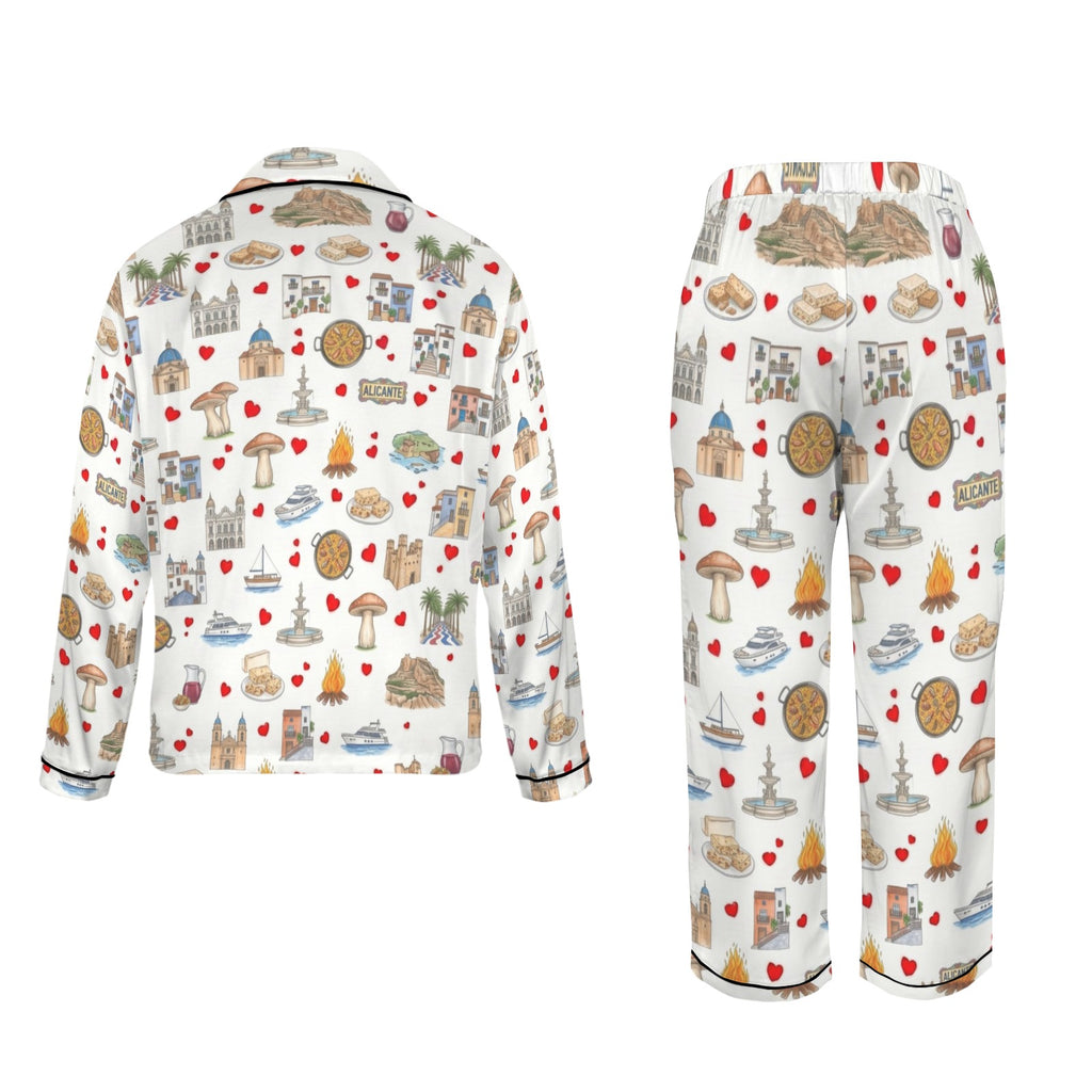 Alicante Women's Long Sleeve Satin Pajama Set