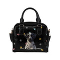 Dalmatian Zip Colorful Paws Shoulder Handbag