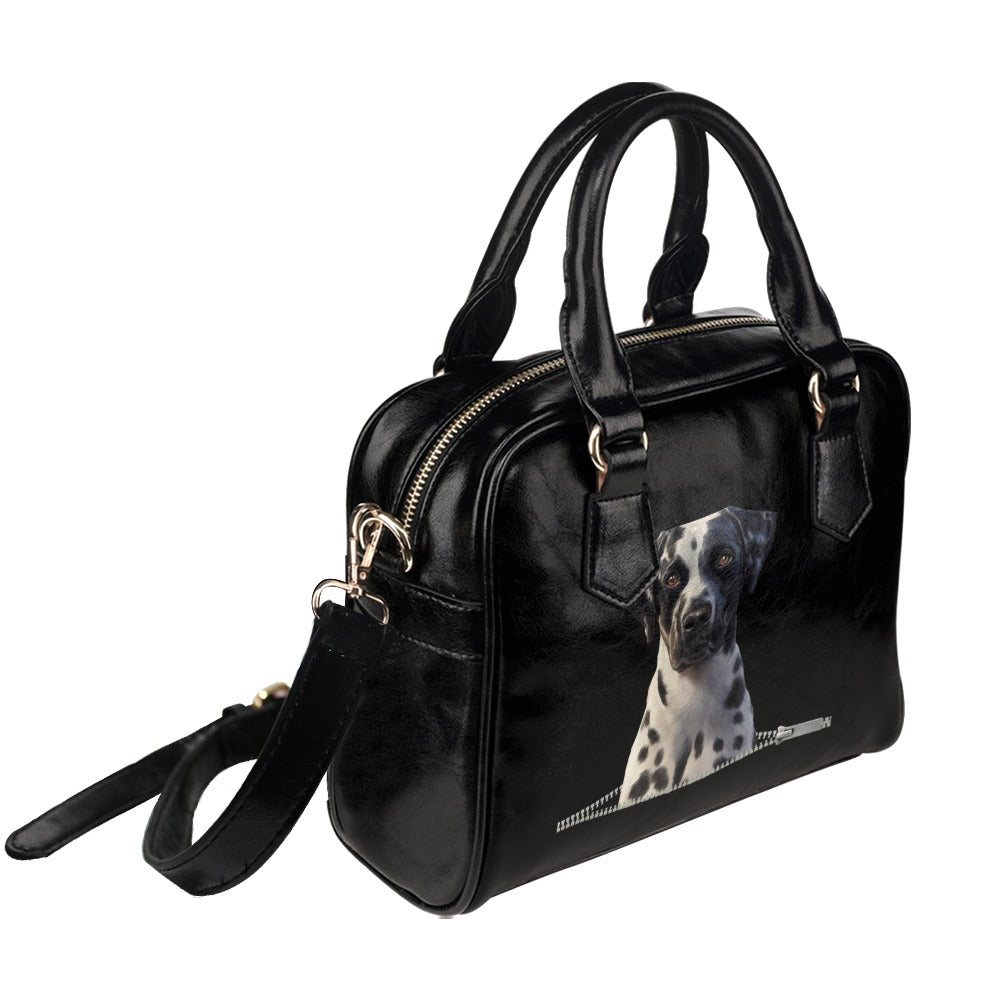 Dalmatian Zip Shoulder Handbag