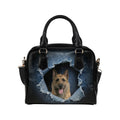 Belgian Shepherd (Laekenois) Ripped Denim Print Shoulder Handbag