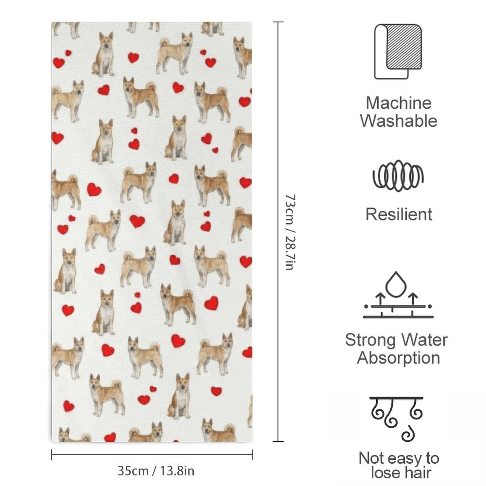 Canaan Dog Towel Microfiber Towel