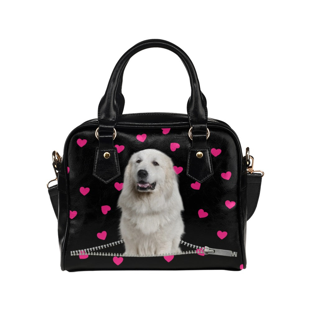 Great pyrenees Zip Hearts Shoulder Handbag