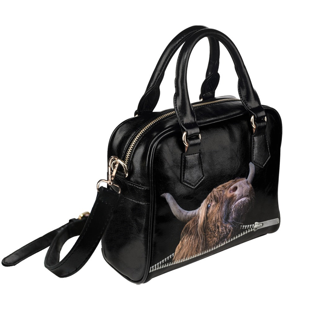 Highland Cow Shoulder Handbag