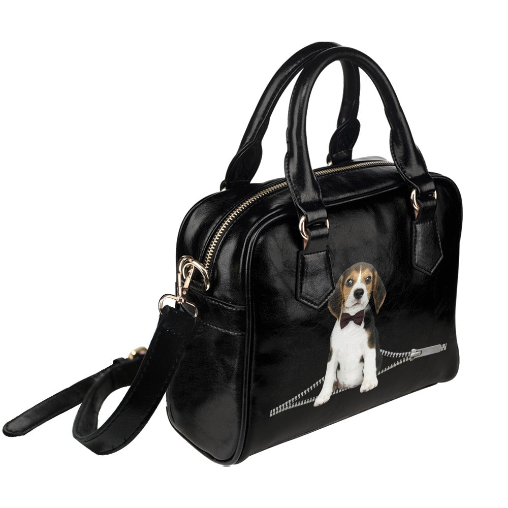 Beagle Zip Shoulder Handbag