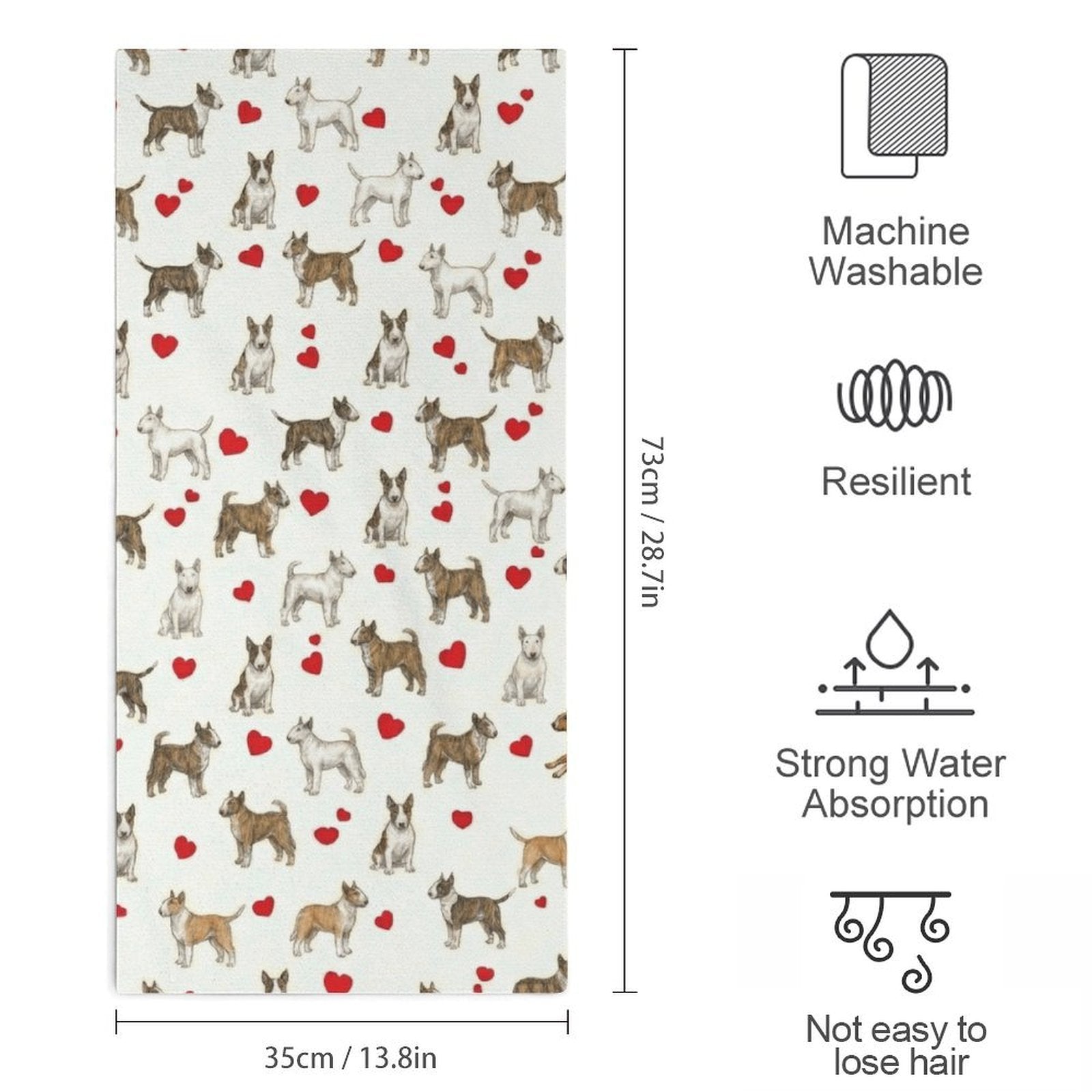 Bull Terrier (Miniature) Towel Microfiber Towel