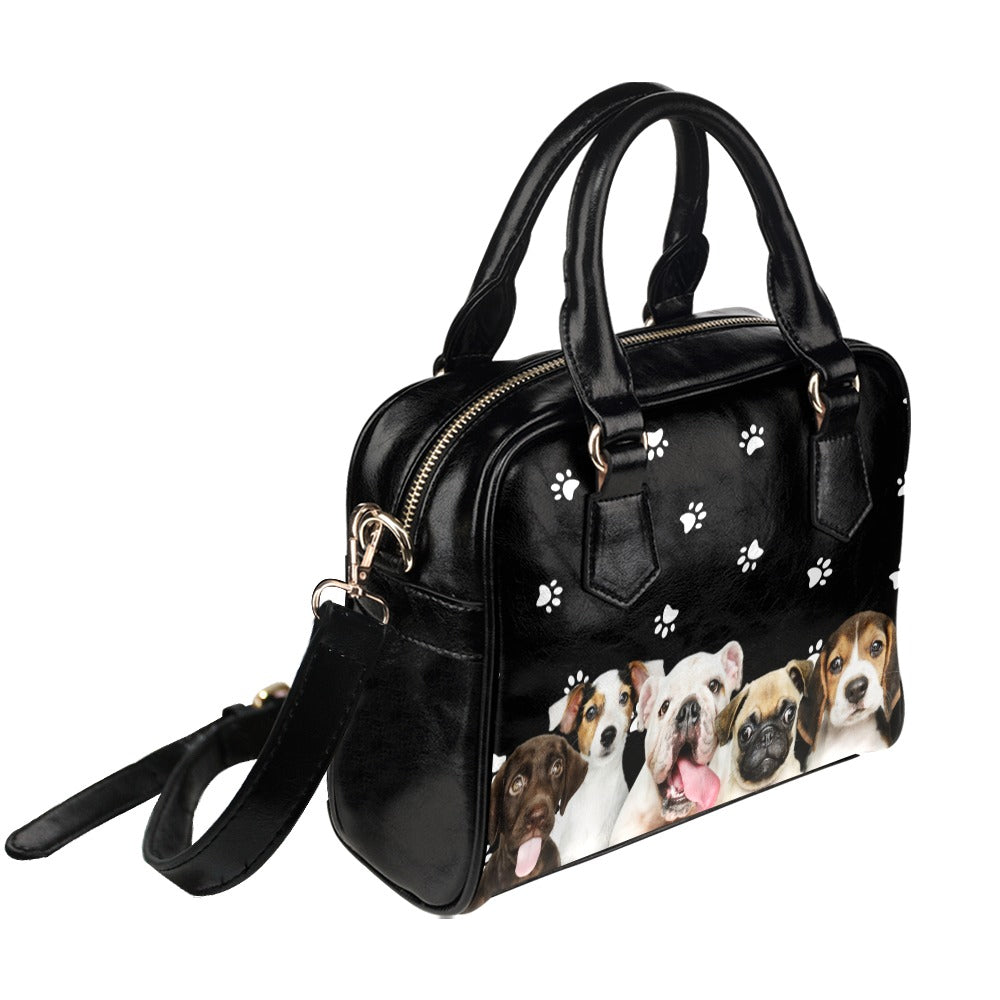 Puppies Paws Shoulder Handbag