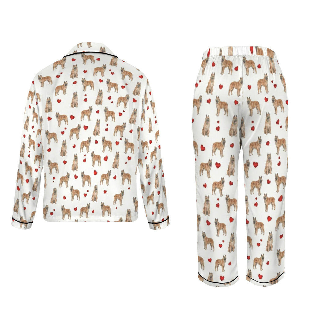 Belgian Shepherd (Laekenois) Women's Long Sleeve Satin Pajama Set