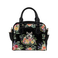 Alaskan Malamute Dog Flower Shoulder Handbag