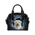 Akbash Ripped Denim Print Shoulder Handbag