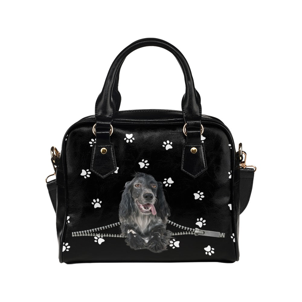 English setter Zip Paws Shoulder Handbag