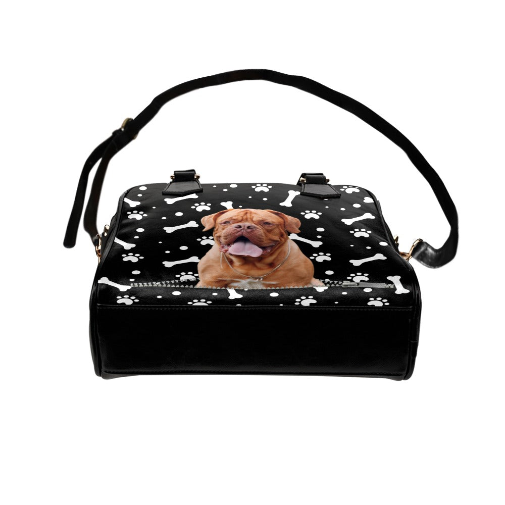 Mastiff Zip Paws and Bones Shoulder Handbag