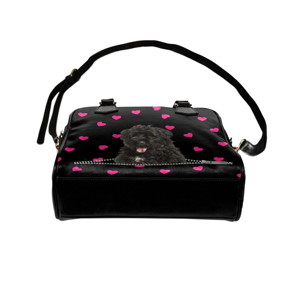 Bouvier des Flandres Zip Hearts Shoulder Handbag