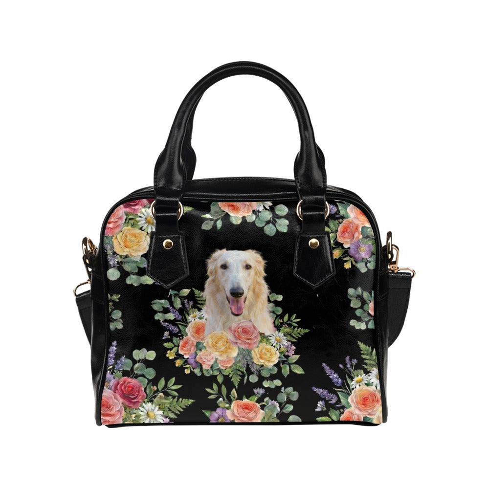 Borzoi Flower Shoulder Handbag