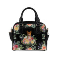 Basenji Flower Shoulder Handbag