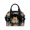 Akita Dog Flower Shoulder Handbag