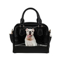 Bulldog Puppy Zip Shoulder Handbag