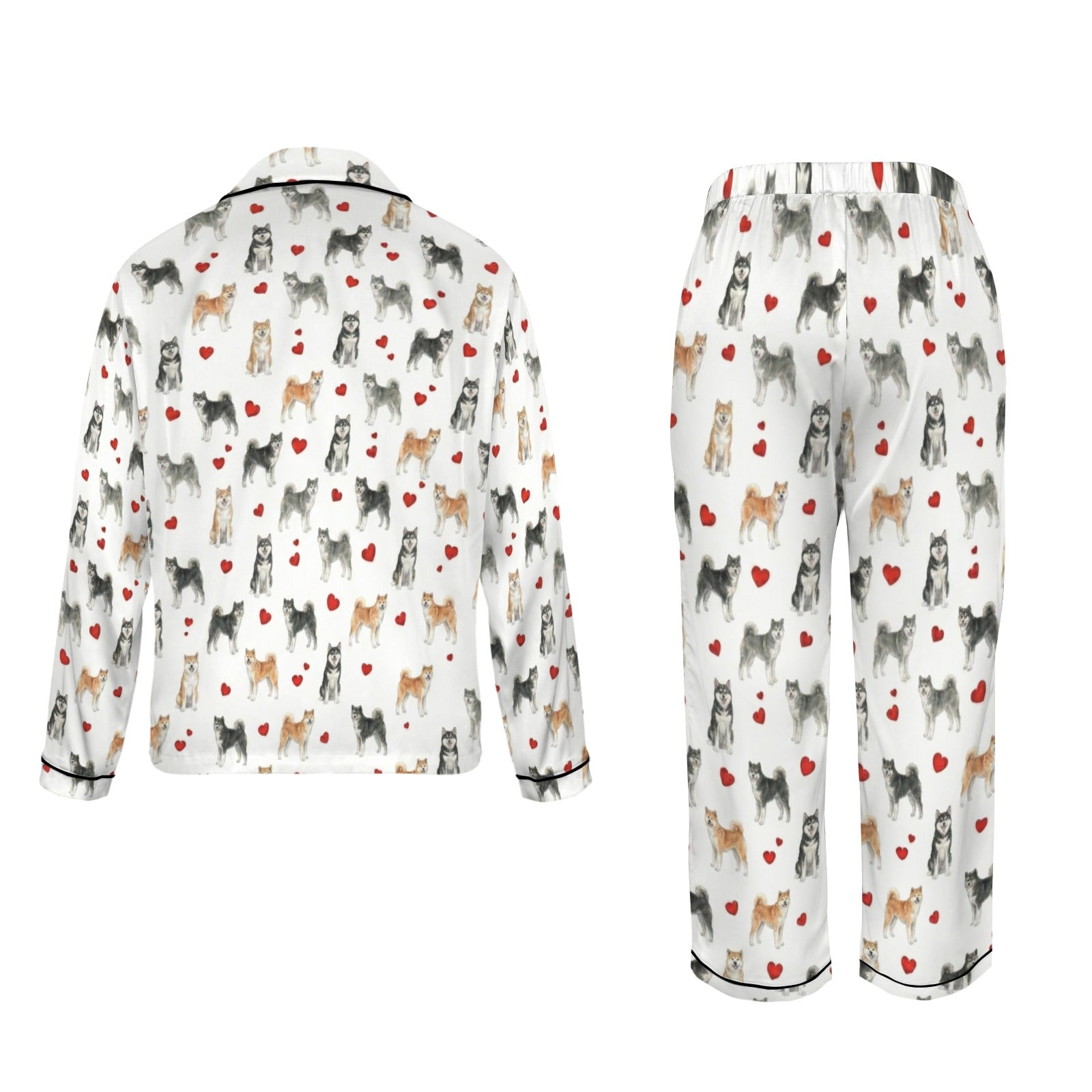Alaskan Klee Kai Women's Long Sleeve Satin Pajama Set