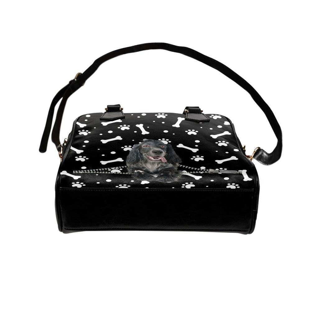 English setter Zip Paws and Bones Shoulder Handbag