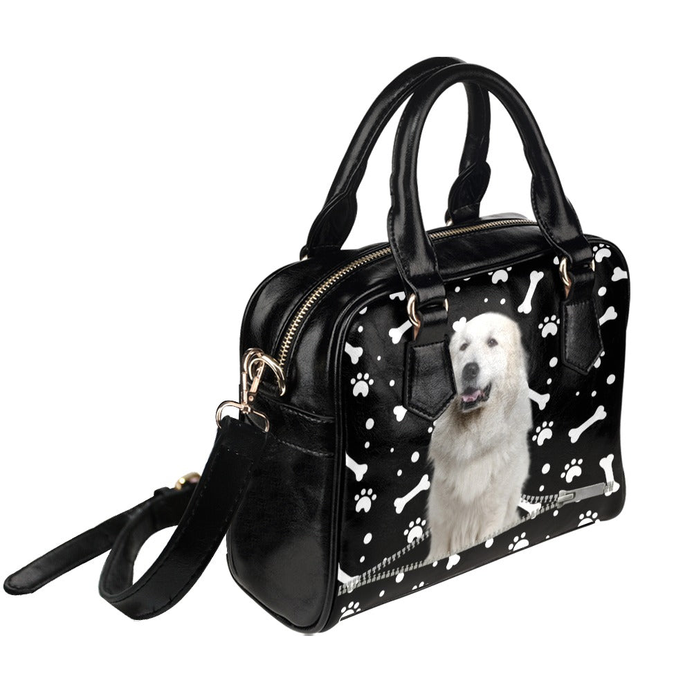Great pyrenees Zip Paws and Bones Shoulder Handbag
