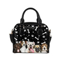 Puppies Paws and Bones Shoulder Handbag