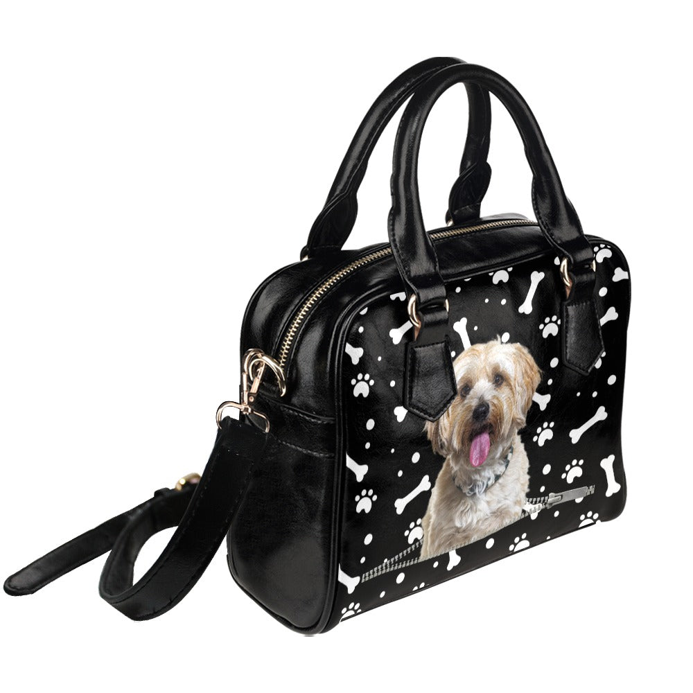 Havanese Zip Paws and Bones Shoulder Handbag