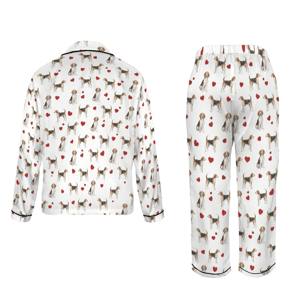 American Foxhound Women's Long Sleeve Satin Pajama Set