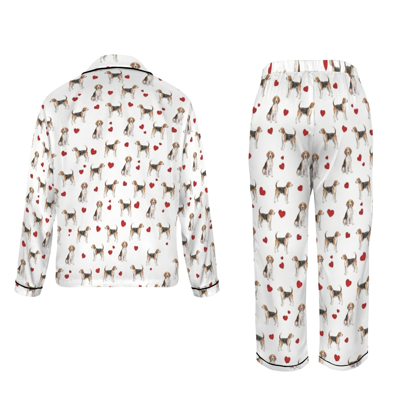 American Foxhound Women's Long Sleeve Satin Pajama Set
