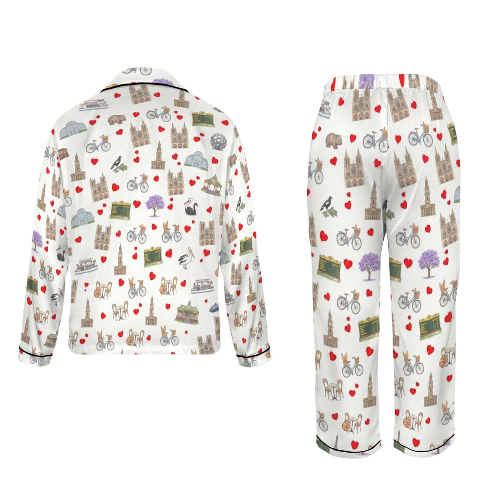 Adelaide (South Australia) Women's Long Sleeve Satin Pajama Set