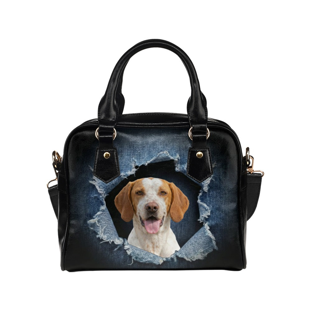 Ariège Pointer Ariege Pointer Ripped Denim Print Shoulder Handbag