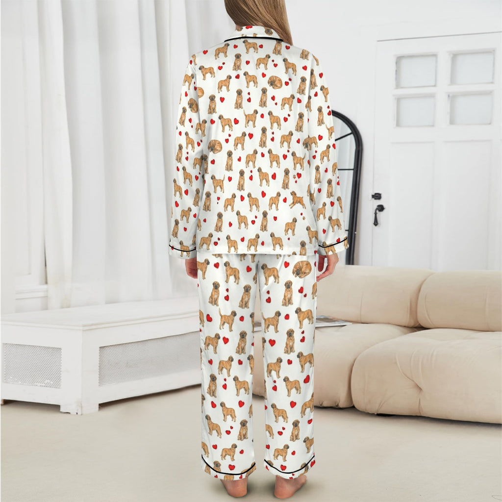 Broholmer Women's Long Sleeve Satin Pajama Set