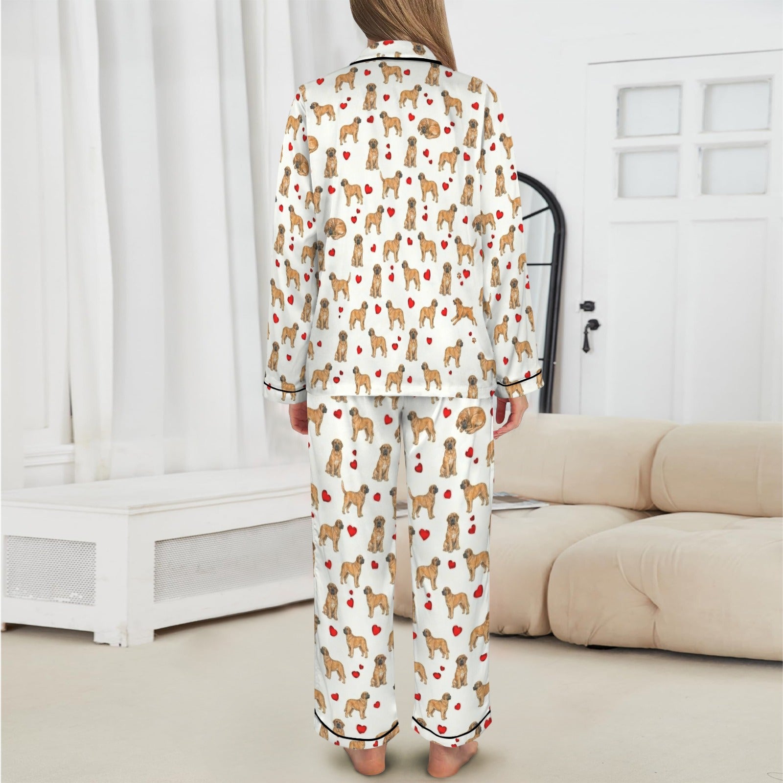 Broholmer Women's Long Sleeve Satin Pajama Set