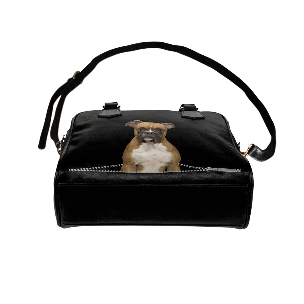 Boxer Zip Shoulder Handbag
