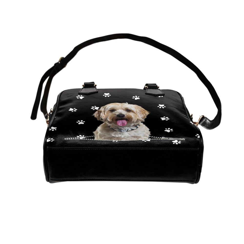 Havanese Zip Paws Shoulder Handbag