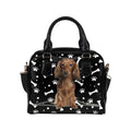 Dachshund Zip Paws and Bones Shoulder Handbag