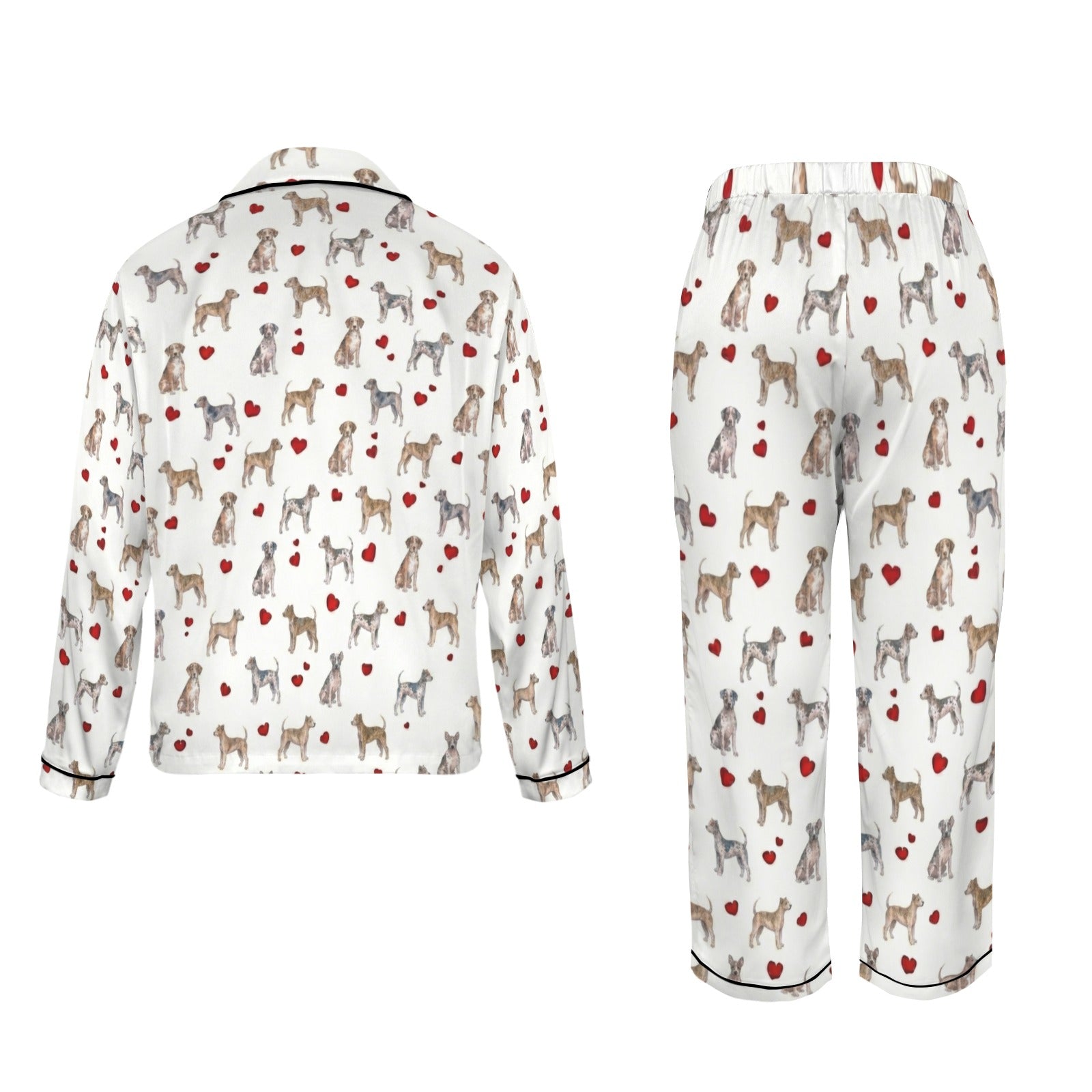 American Leopard Hound Women's Long Sleeve Satin Pajama Set