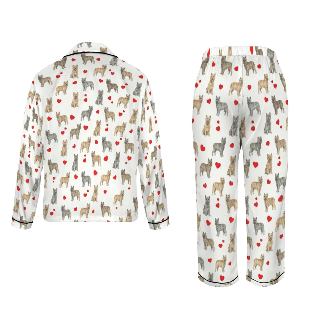 Cairn Terrier Women's Long Sleeve Satin Pajama Set