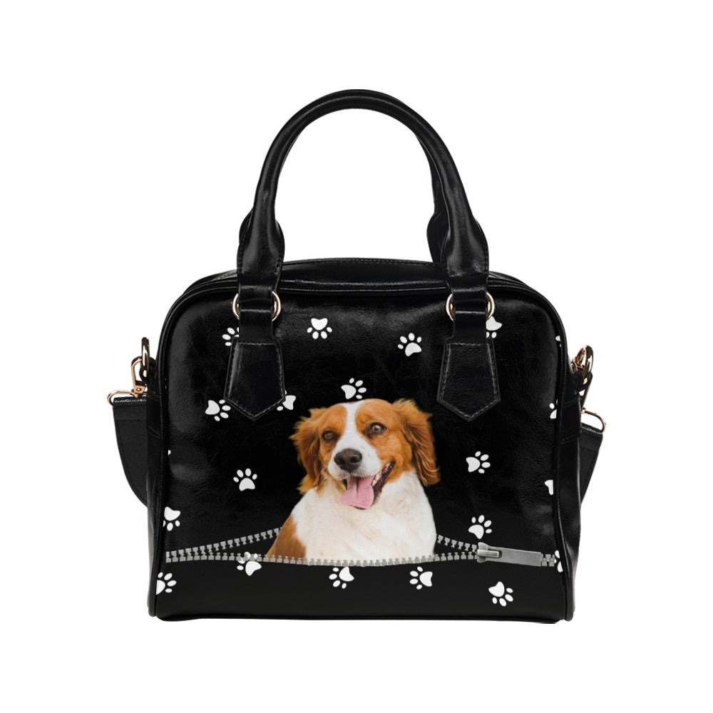 Brittany spaniel Zip Paws Shoulder Handbag